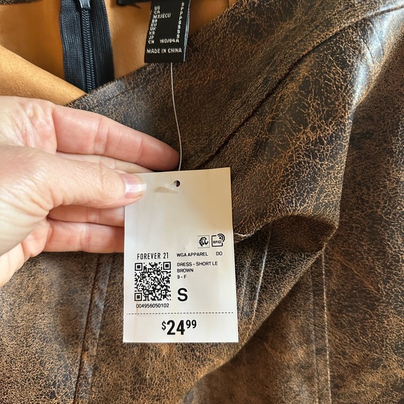 Forever 21 Distressed faux leather mini dress - Picture 2 of 2